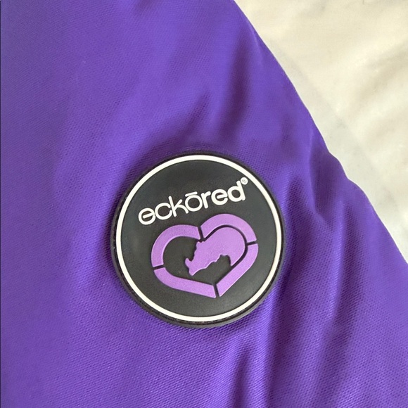 Echo red Girls' Down Jacket with Faux Fur Trim Hood, Girls, Size L 11/12 - Picture 5 of 14